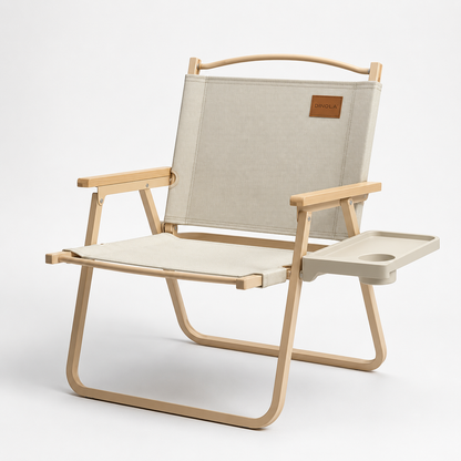 Custom Logo Minimalist Folding Outdoor Chair – Portable Camping & Picnic Seat