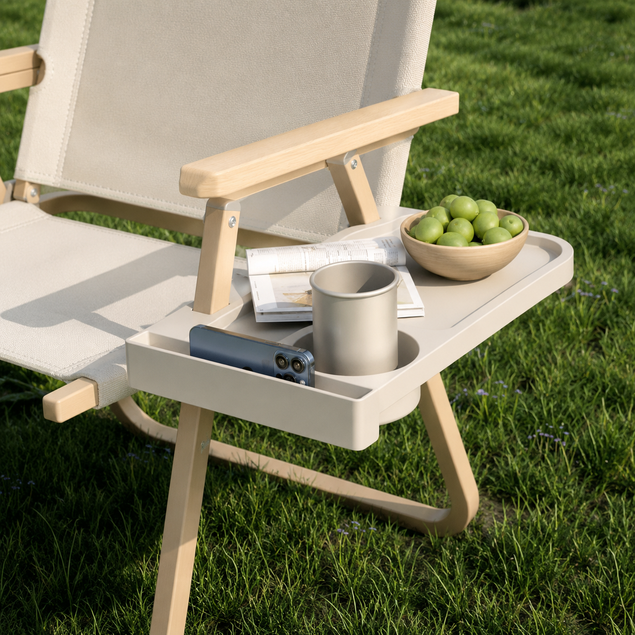 Custom Logo Minimalist Folding Outdoor Chair – Portable Camping & Picnic Seat