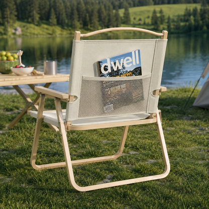 Custom Logo Minimalist Folding Outdoor Chair – Portable Camping & Picnic Seat