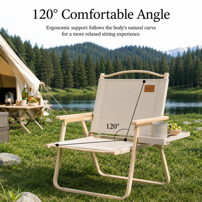 Custom Logo Minimalist Folding Outdoor Chair – Portable Camping & Picnic Seat