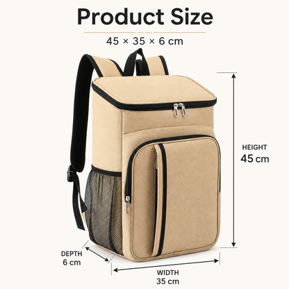 Personalized Insulated Backpack Cooler – Waterproof Portable Picnic Cooler Bag with Custom Logo, Large Capacity for Camping, Hiking & Outdoor Travel