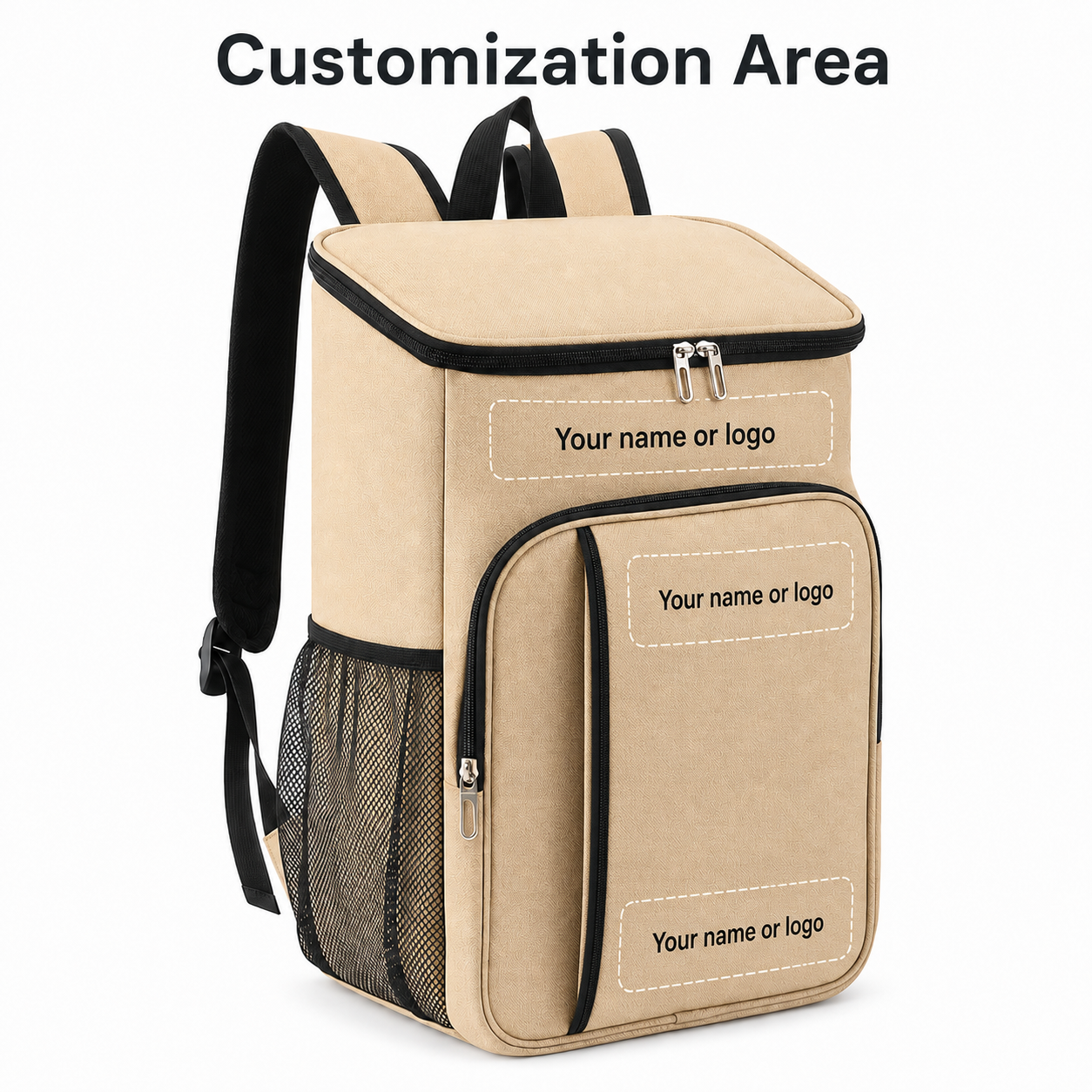 Personalized Insulated Backpack Cooler – Waterproof Portable Picnic Cooler Bag with Custom Logo, Large Capacity for Camping, Hiking & Outdoor Travel