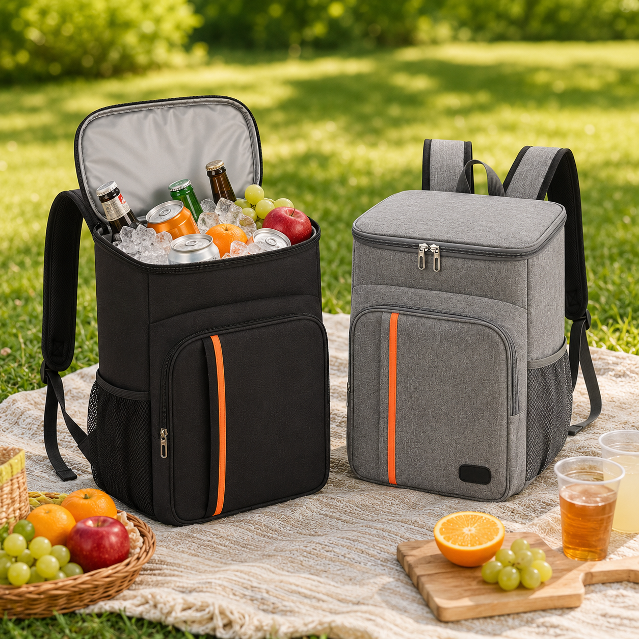 Personalized Insulated Backpack Cooler – Waterproof Portable Picnic Cooler Bag with Custom Logo, Large Capacity for Camping, Hiking & Outdoor Travel