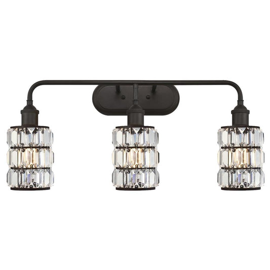 SOPHIE 3 Light 26-1/2" Wide Wall Sconce with Crystal Prisms Shade