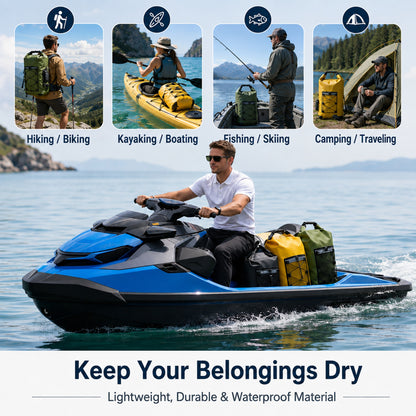 Personalized Waterproof Adventure Dry Bag – Custom Name Roll Top Backpack for Water Sports & Outdoor Travel