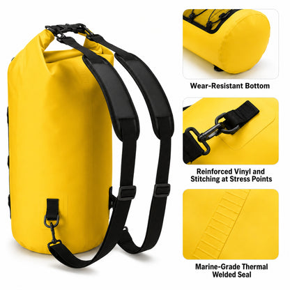 Personalized Waterproof Adventure Dry Bag – Custom Name Roll Top Backpack for Water Sports & Outdoor Travel